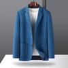 Весна и осень однотонный пиджак West мужской приталенный деловой повседневный костюм для среднего возраста и молодежи однотонный мужской костюм