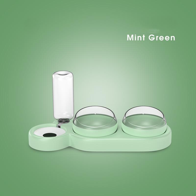 Classic Pet Cat Bowl Automatic Feeder Dog Cat Food Bowl With Water Fountain Double Bowl Drinking Raised Stand Dish Dog Bowl For