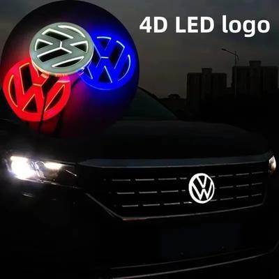 T242026 новый 4D LED для подсветки логотипа передняя и задняя наклейки подходят для VW Tiguan Passat Golf T-ROC Beetle Polo