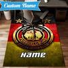 Custom Name German Football Crest Emblem Rug Game Carpet, Floor Mat for Bedroom Living Room Entryway Rug, Home Decor Idea Gift for Christmas birthday