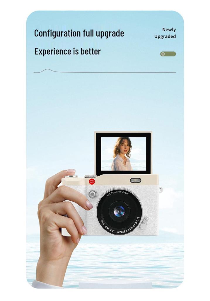 Компактная HD DSLR-камера с откидным экраном и зумом для студентов