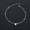Heart-shaped Summer Butterfly Anklet Double Layer Layered Foot Ankle Bracelet Personalities   Beach