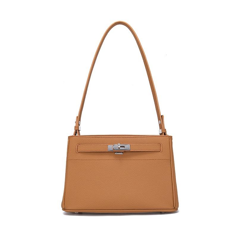 Кожаная сумка сумка-мессенджер женская новая из первого слоя коровьей кожи для поездок на работу на плечо модная ретро сумка-подмышка с замком