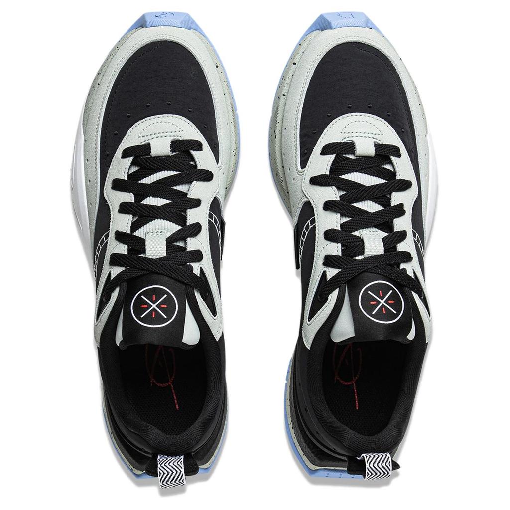 Li Ning Wade 1% Нескользящие Амортизирующие Износостойкие Упругие Низкие Баскетбольные Кроссовки Мужские Черно-Серые ABCV035-7