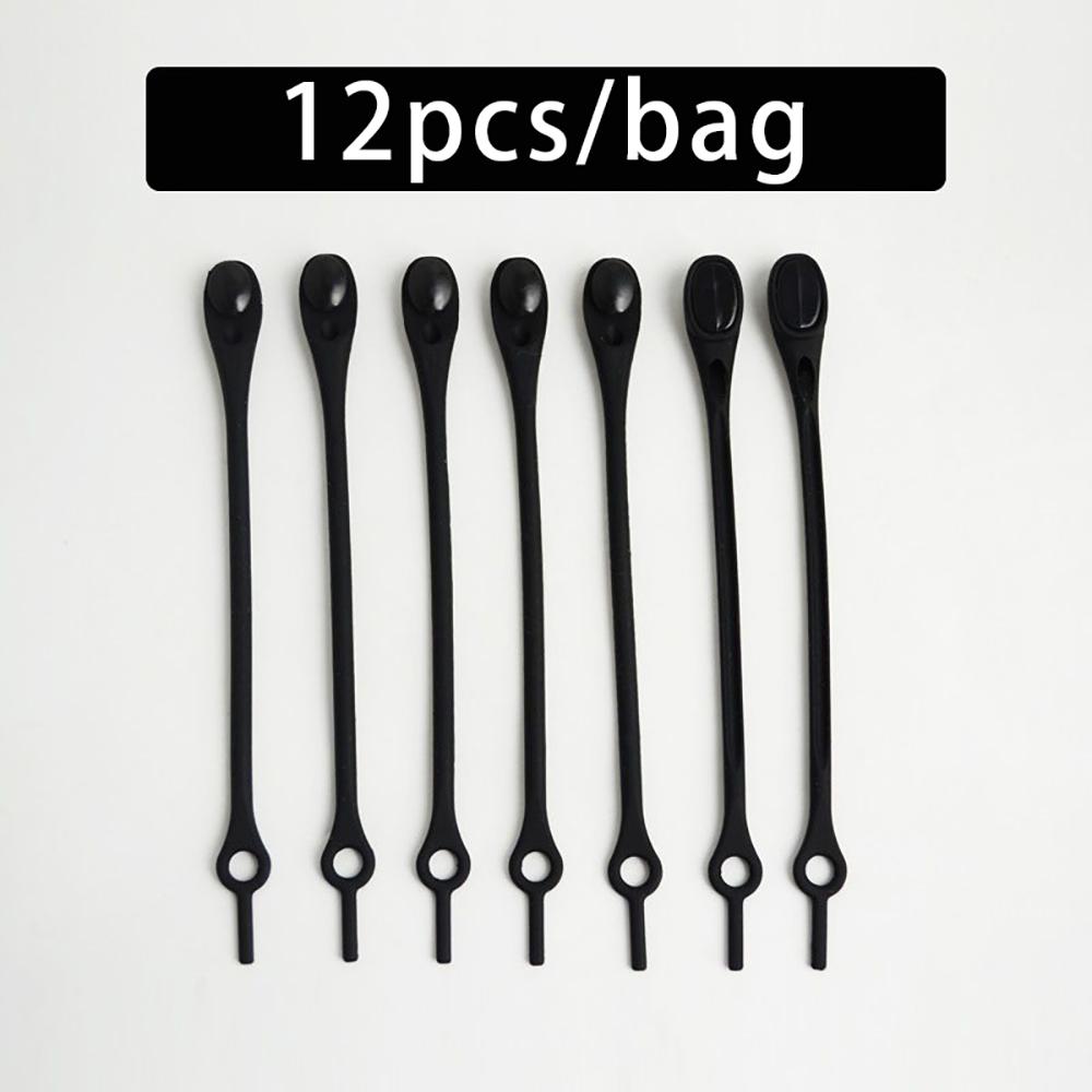 № 8, 12 шт., эластичные силиконовые шнурки без завязок, эластичные шнурки, кроссовки для взрослых и детей, ленивые шнурки для обуви, резиновые Zapatillas