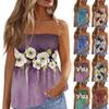 Топы-трубы для женщин, милая сексуальная футболка без рукавов с открытыми плечами и принтом