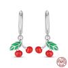 Серьги для женщин 100% серебро 925 пробы Золотой Подсолнух Вишня Подвески Серьги Изящные Свадебные Помолвочные Вечерние Украшения Подарки