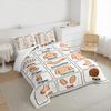 Body Parts Educational Bedding set (1 duvet cover, 2 pillowcases, duvet not included), Cartoon Anatomy Chart Learning Art Print