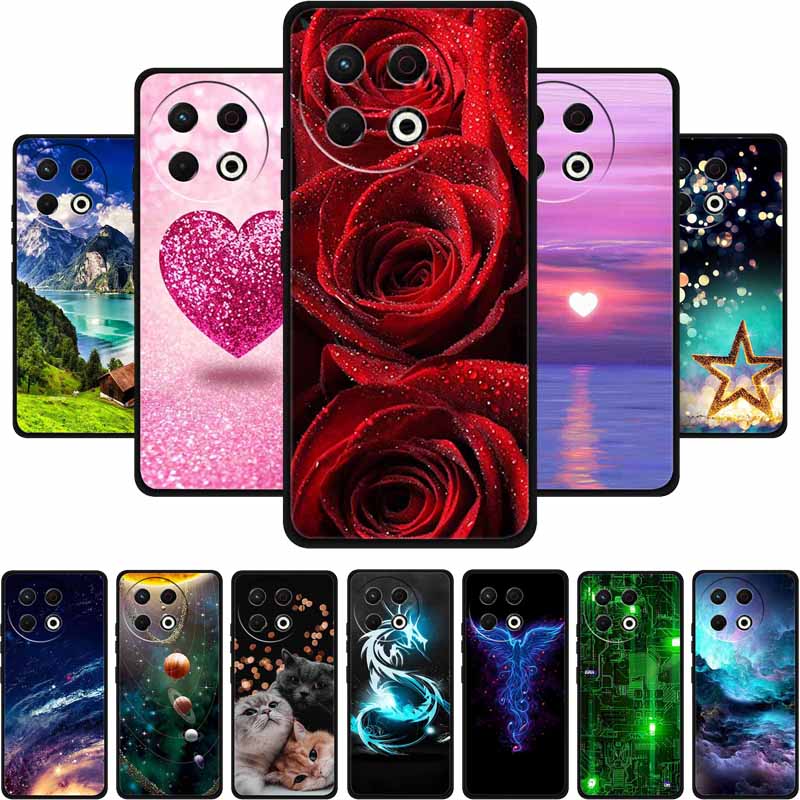 Чехол для телефона Tecno Spark 30 Pro Задняя крышка Ударопрочный Черный Силиконовый Мягкий Чехол Для Tecno Spark 30 Pro 4G Чехол 30Pro Сумка