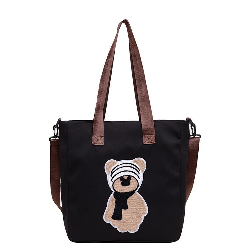 Большая вместительная сумка-тоут для женщин, новая симпатичная универсальная сумка через плечо для женщин, сумка-тоут для студентов колледжа