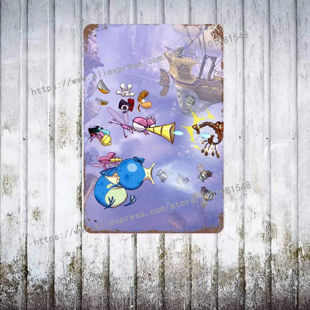 Rayman Legends Definitive Edition Постер Винтажная Жестяная Табличка Металлическая Табличка Декоративная Табличка для Паба Бара Мужской Пещеры Клуба Украшение Стен