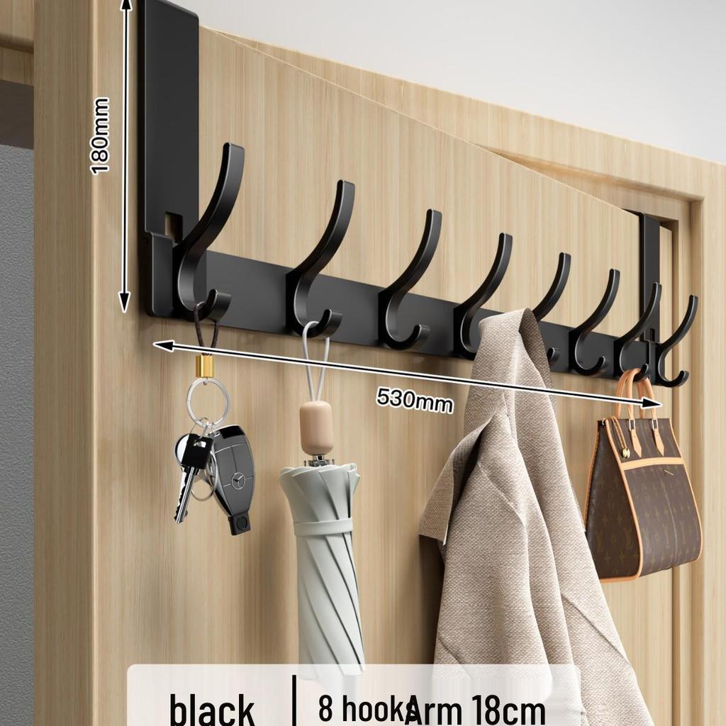 Over-the-Door No-Drill Coat Rack & Clothes Hook