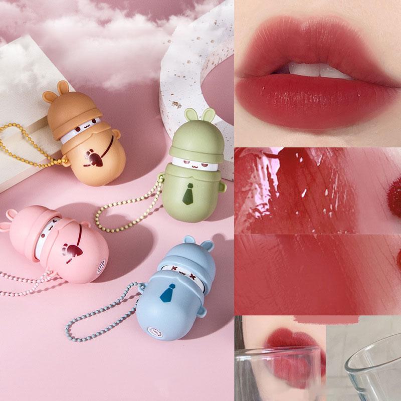 New Water Mist Pure Desire Lipstick Cute Rabbit Keychain Lip Mud Girls Lipstick Korean Makeup Girls Lip Gloss Girls Cosmetics