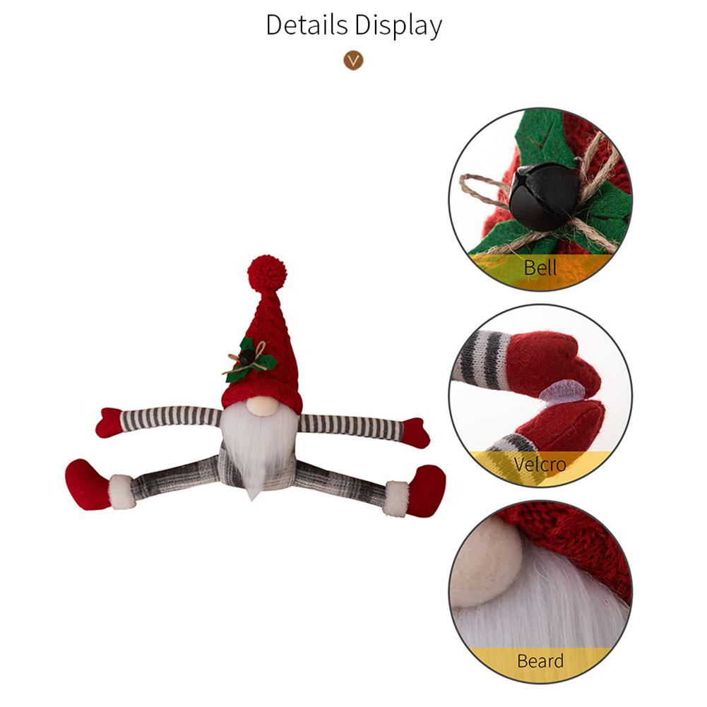 Christmas Curtain Tieback Hold Back Fastener With Magic Sticker Cute Rudolf Faceless Doll Curtain Buckle For Home Office Window