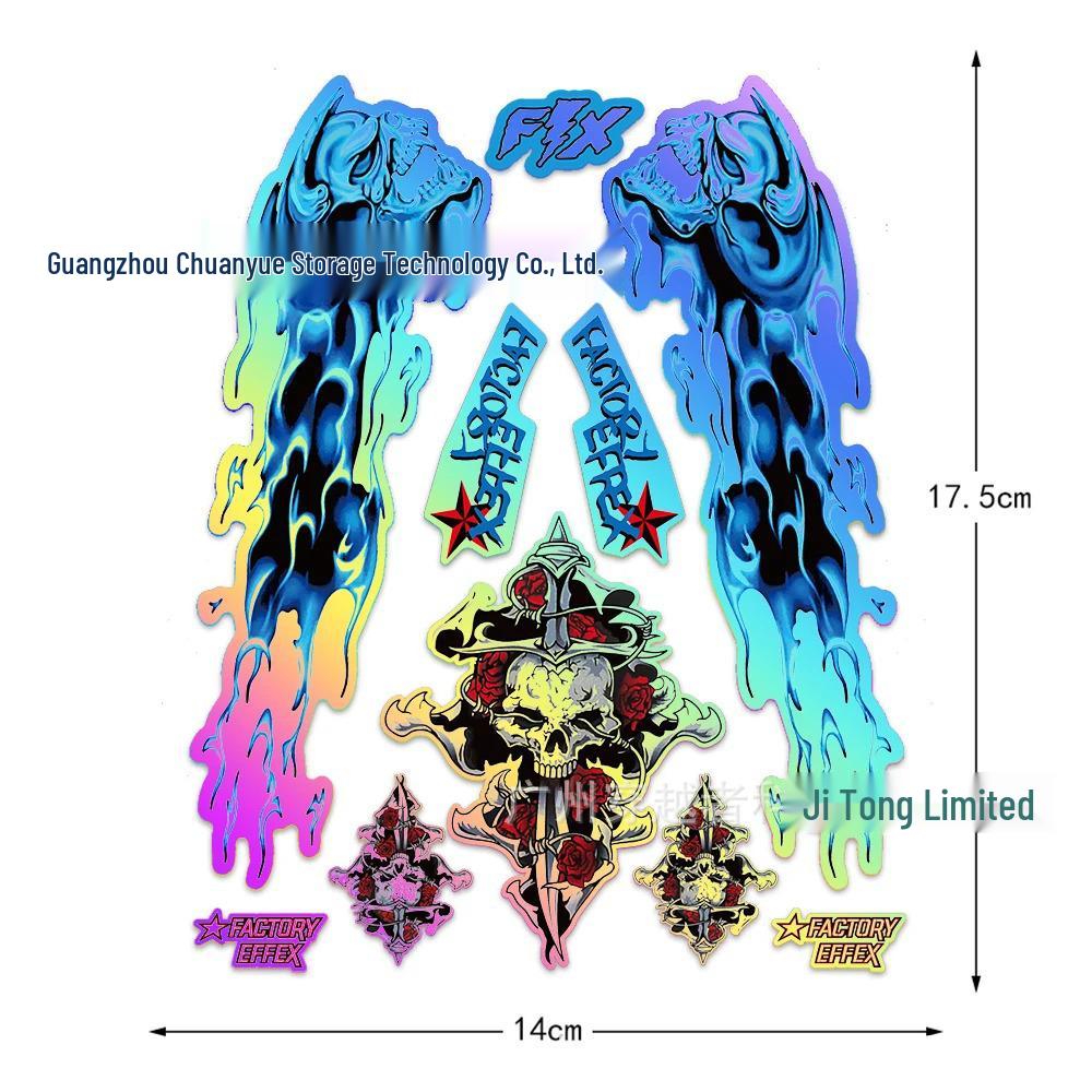 Seven-Color Laser Motorcycle Helmet Decals for Honda Models