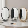 Light Luxury Makeup Mirror Oval Desktop Stand Mirror Makeup Tool Vanity Mirror TableTop
