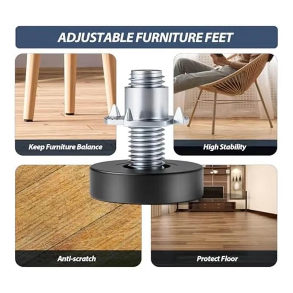 8PCS Adjustable Furniture Leveling Feet Furniture Levelers Leg Levelers Gifts Glide Leveler