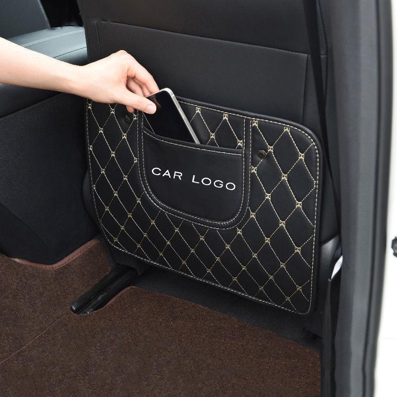 ACV1 1pc Car Seat Back Protection Mat Anti Kick Cushion For Ford Fiesta C-Max Kuga Ranger Raptor KA Fusion ST Transit Edge Accessory