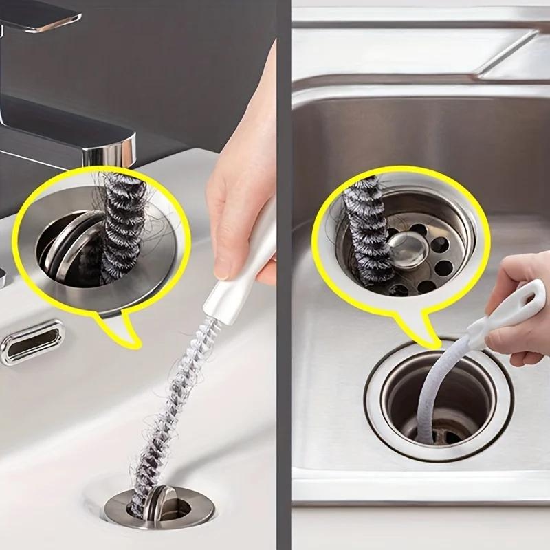 Щетка для прочистки труб, волос в ванной, щетка для чистки раковины, очиститель сливов, гибкий очиститель, средство для удаления засоров, чистящие инструменты