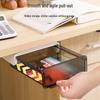 Under-Desk Transparent Adhesive Drawer: Large Hidden Storage Box for Office Desks