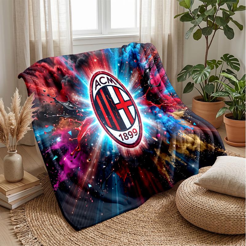 AC Milan Theme blanket Soft Flannel Blanket Plush Throw Blanket Cozy Sofa Bed Blanket for Home Decor