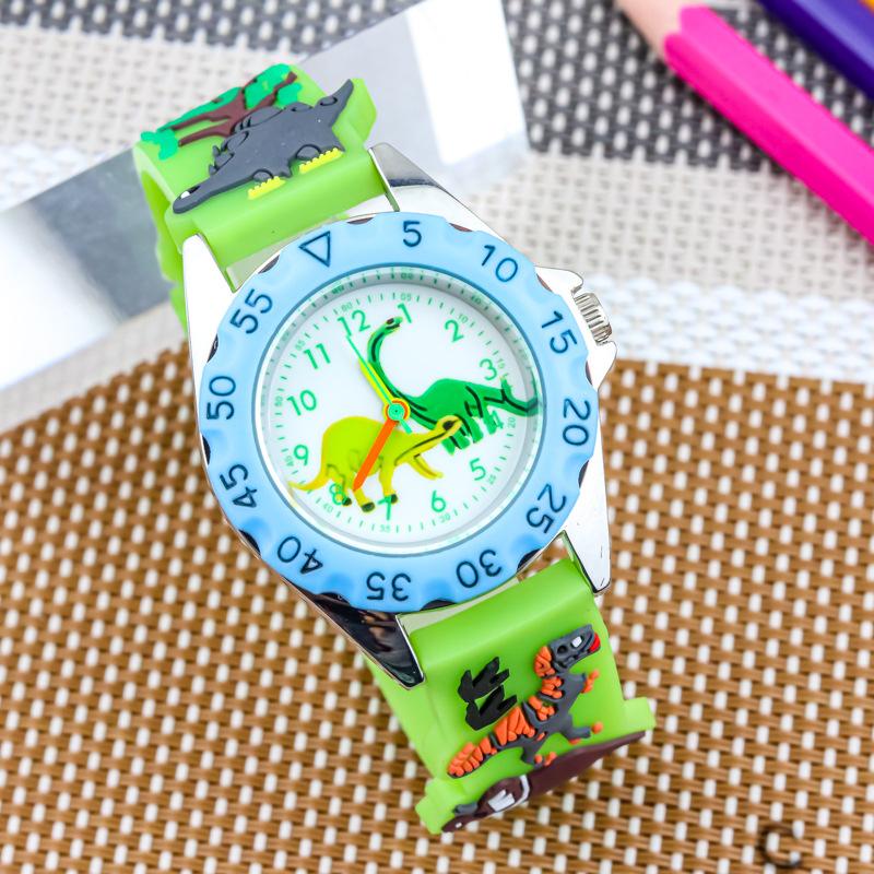 3D мультфильм динозавр детские часы дети студенты кварцевые наручные часы