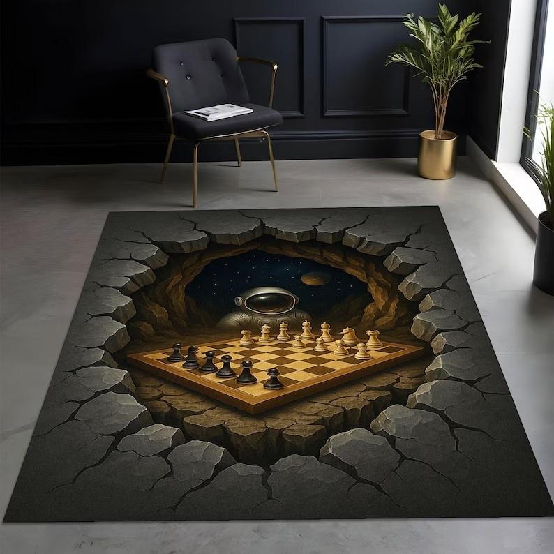 3D Трещина Земли Водная Пещера Спасательный Дизайн Ковер Нескользящий Машинная Стирка Ковер Мода Спальня Гостиная Пляжный Стиль Напольный Коврик