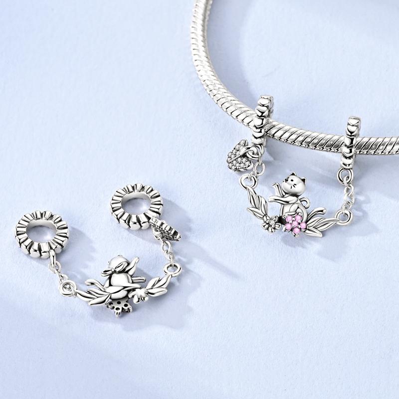 Golden Charms Bead 925 Silver Tree of Life Colorful Zirconium Elephant Fit Bangle Bracelet DIY Jewelry Gifts