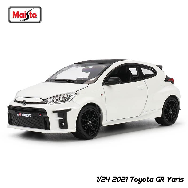 Maisto 1:24 New style 2021 Toyota GR Yaris simulation alloy car model crafts decoration collection toy tools gift