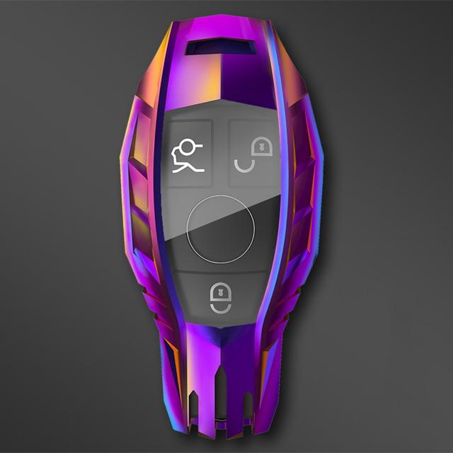 Чехол-держатель для автомобильного ключа из сплава для Mercedes Benz ABCES Class W204 W205 W206 W212 W213 W176 GLC CLA W177 W222 W223 W463 AMG