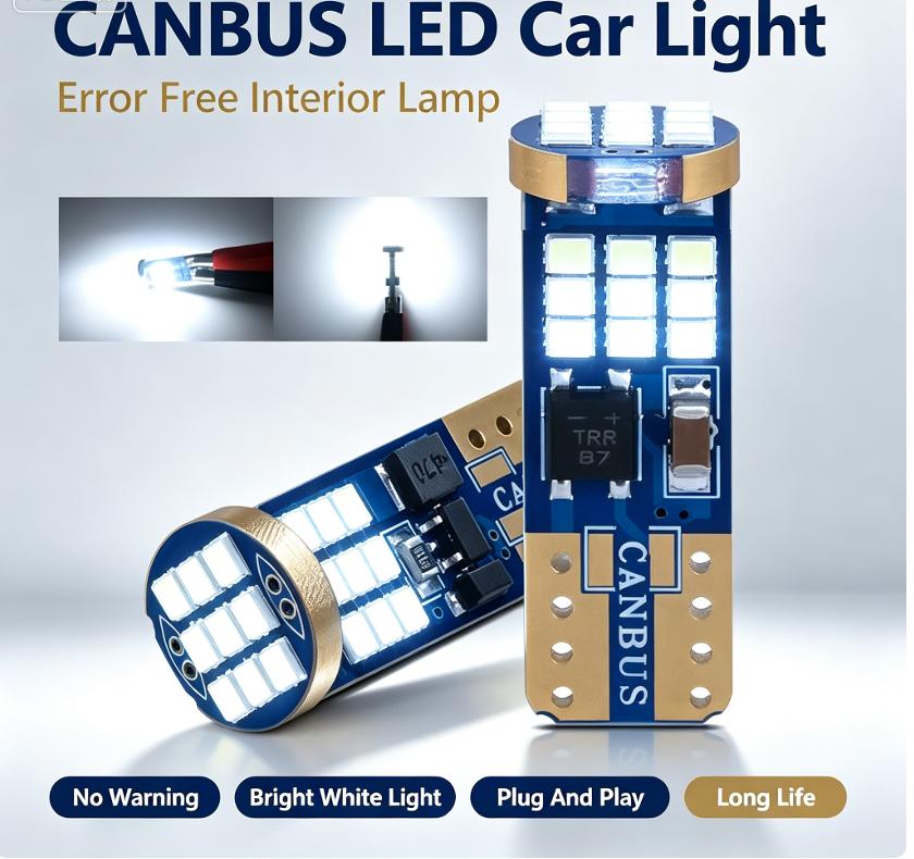 2 шт. T10 W5W Canbus Автомобильные светодиодные лампы для замены 12 В 168 194 для парковки, купола, номерного знака, автосветильников