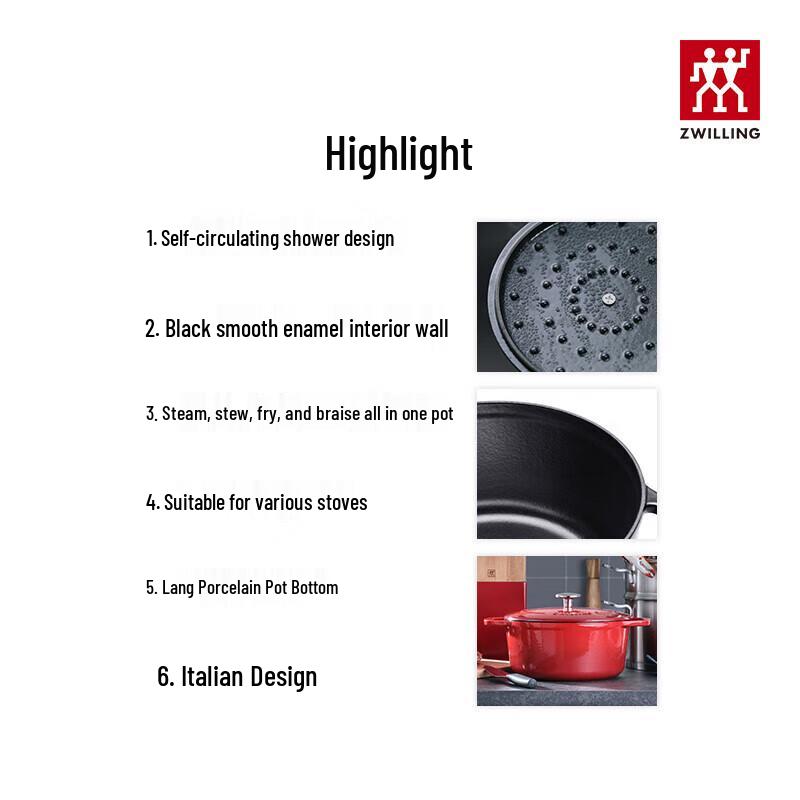 Zwilling Эмалированная чугунная голландская печь