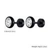 Simple Circle Round Stud Earrings for Men Boys, Metal Zircon Small Earrings, Unisex Daily Jewelry Accessory