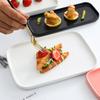 Керамическая тарелка Ресторан Отель Домашняя Квадратная Тарелка для западной кухни Тарелка для стейка Тарелка для десерта и выпечки Тарелка для завтрака Белый фарфор