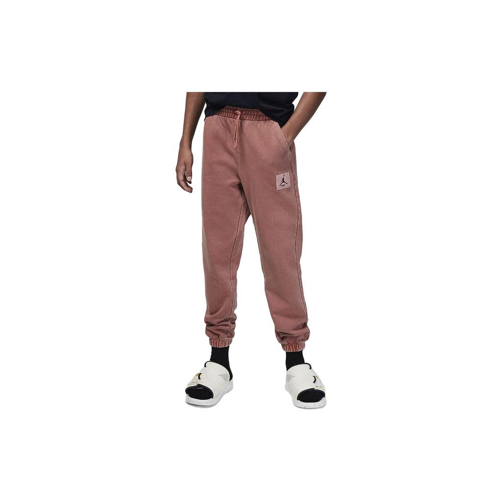 Jordan MJ Essentials Solid Color Drawstring Casual Jogger Pants Kids Bottoms Orange FZ1803-898