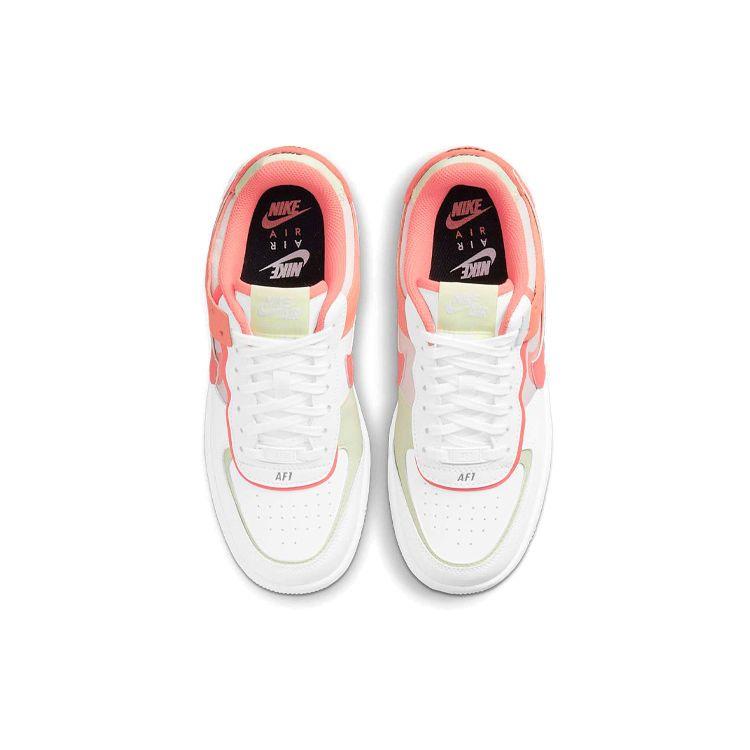 Nike Женские кроссовки Air Force 1 Shadow White Magic Ember Crimson-Bliss Lime-Ice CI0919-110