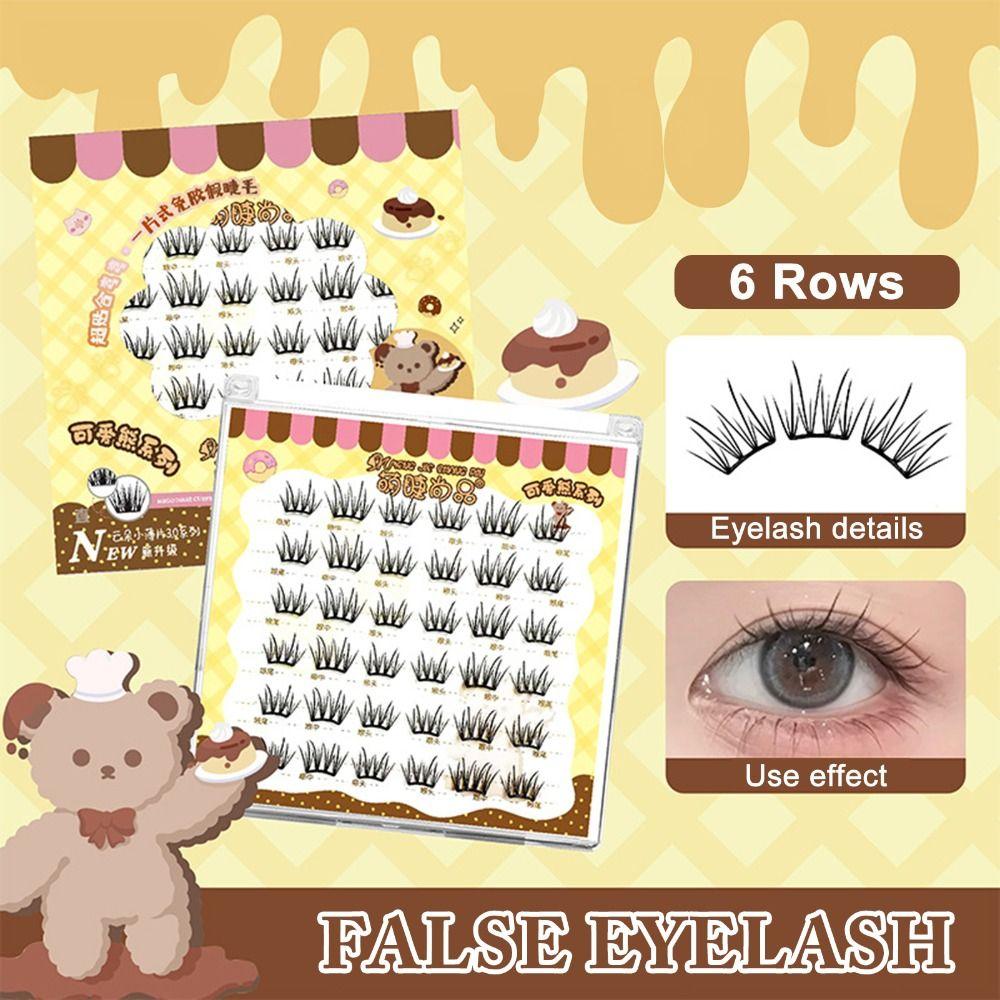 6-Row 3D Faux Mink Lash Natural Look Fake Eyelash Long Lasting False Eyelashes Personal Care