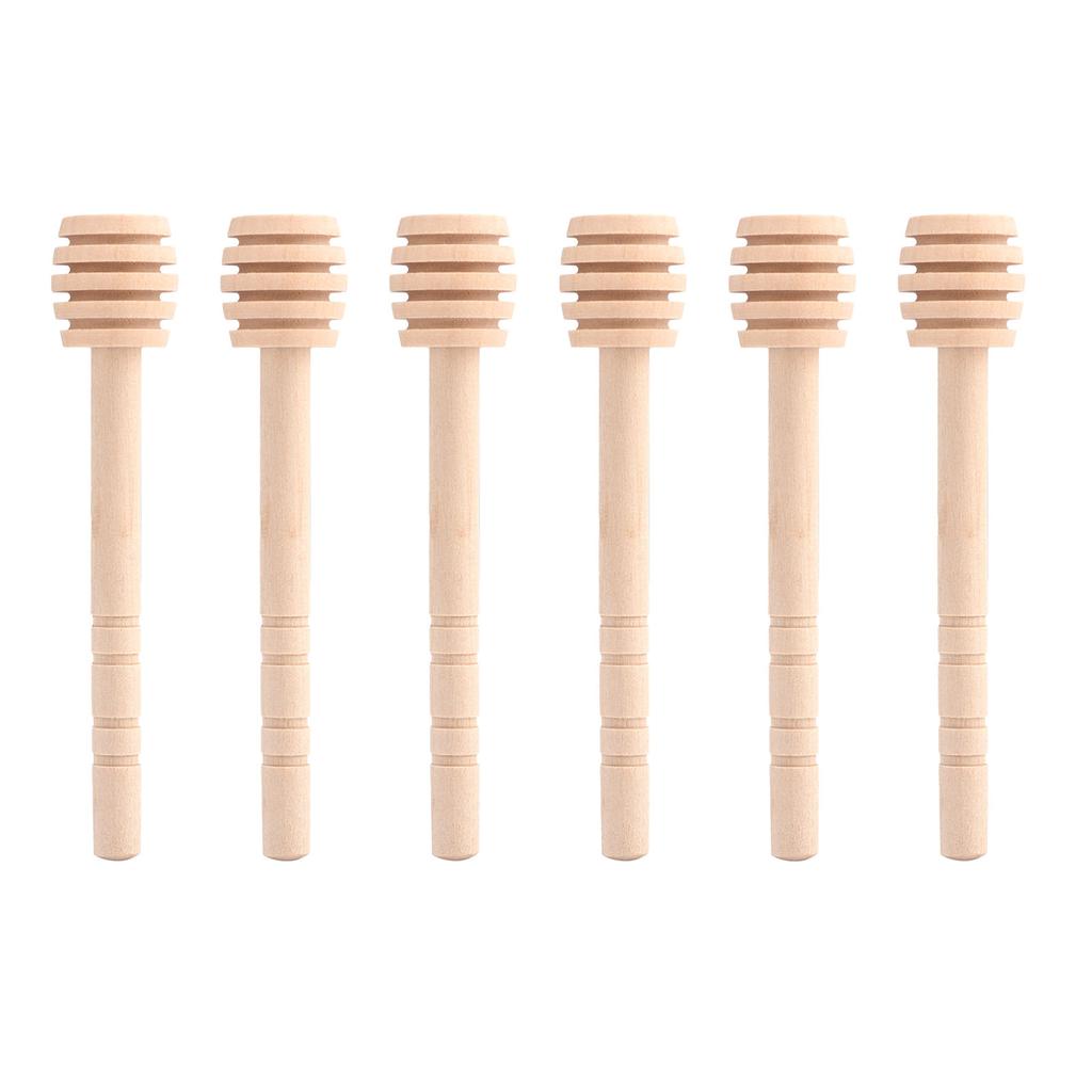 50Pcs/set Household Wooden Jam Honey Dipper Jar Dispensing Collecting Stirring Rod Stick 10cm