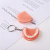 Resin Upper Jaw Teeth Shape Teeth Keyring Teeth Pendant Tooth Key Chain Denture Key Chain