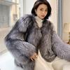 Women's Fur Jacket Short Fashion Imitation Fox Fur Whole Fur Coat Autumn and Winter New Casual Women's Jacket