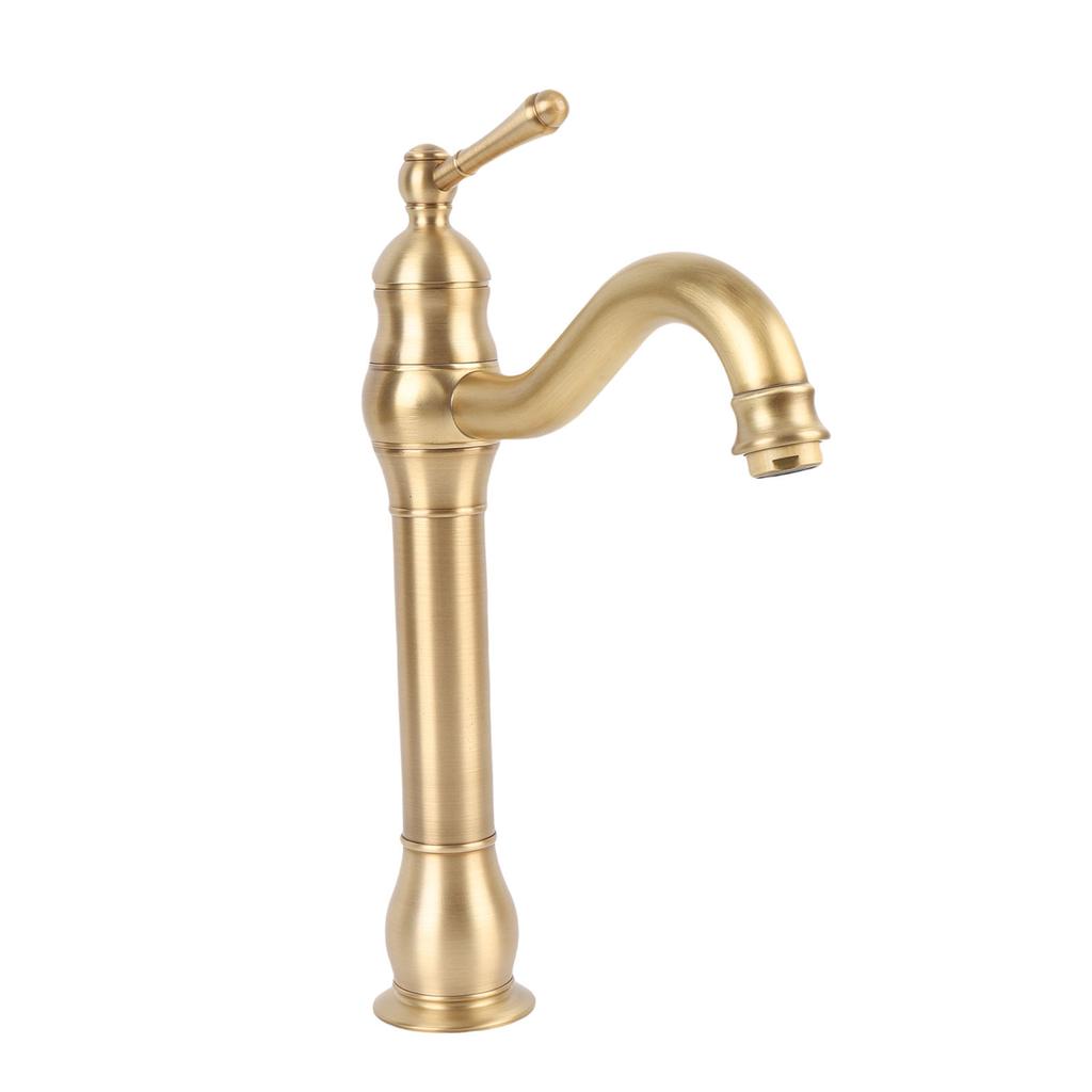 Hot and Cold Water Faucet Bathroom Vessel Sink Faucet Elegant Easy To Clean Single Handle Leakproof Copper for Restroom