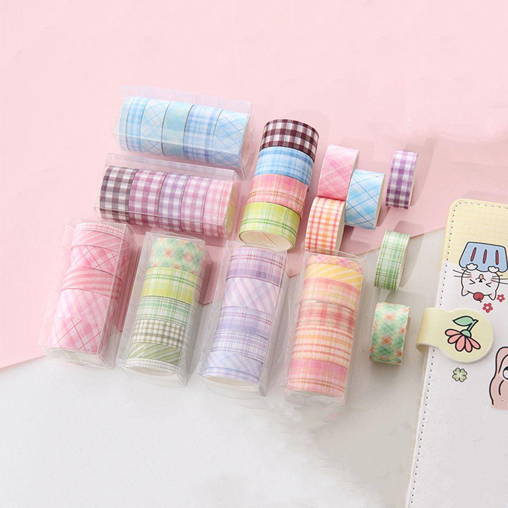 6 Rolls/box DIY Diary Kawaii Decorative Ribbons Sticker Adhesive Masking Tape Washi Tape Set