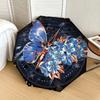 1pc Butterfly Flowers Mandala Artwork Umbrella with Plastic Handle,Suitable for All Seasons Home Travel Outdoor UmbrellaDD158