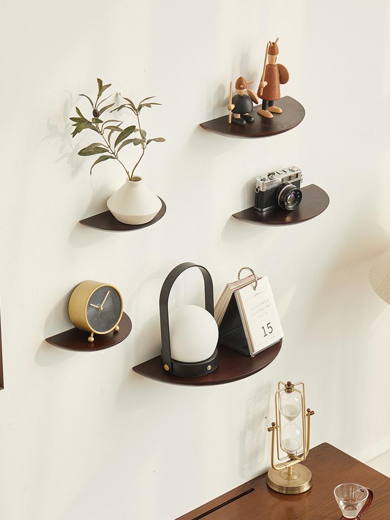 Деревянная полукруглая настенная полка фон настенный подвесной проектор дисплей стенд организация хранения подвеска украшение дома