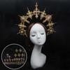 Lolita Spiked Halo Crown Beaded Chain Tiara Gothic Headband Luxury Accessories Headwear Diy Materials Package