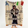 Series M Malcolm i in t the M Middle Throw Flannel Throw Blanket Suitable for Sofa Living Room Bedroom