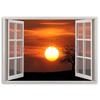 Печать на холсте, Окно - закат