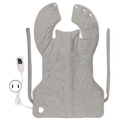Электрогрелка плюшевая мягкая 6 передач регулируемая электрическая грелка для шеи обертывание для ног плеч серебро