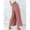 YYFS Women's Fashion Casual Solid Color Print High Waist Trousers Pants & Capris
