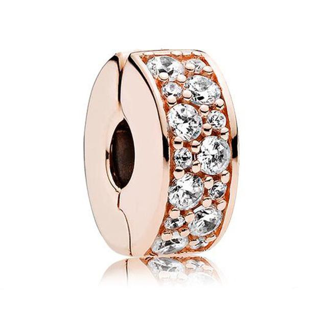 Подходит для оригинального браслета S925, серебро, розовое золото, подкова клевера, розовая черепаха, подвеска из бисера для женщин, подарочные ювелирные изделия, сделай сам